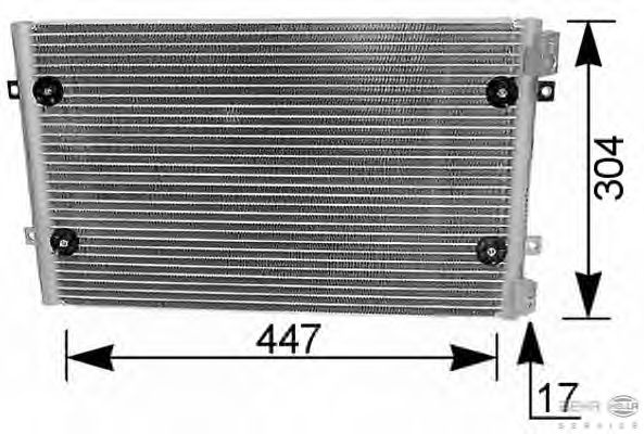 Condenser, air conditioning 8FC 351 036-271