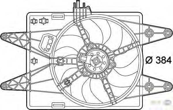 Вентилятор, охлаждение двигателя 8EW 351 039-611
