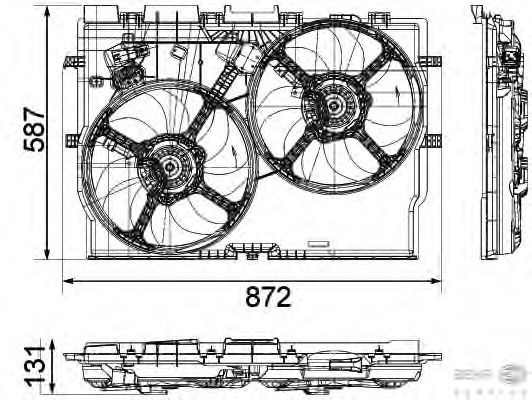 Вентилятор, охлаждение двигателя 8EW 351 041-451