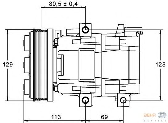 Compressor, airconditioning 8FK 351 113-391
