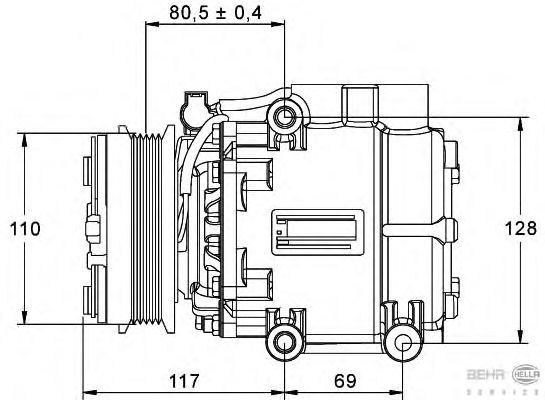 Compressor, airconditioning 8FK 351 113-411