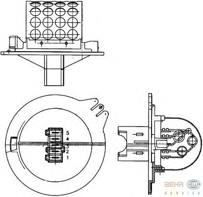 Resistor, interior blower 9ML 351 303-271