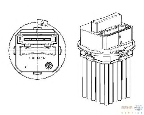 Regulador, ventilador habitáculo 5DS 351 320-011