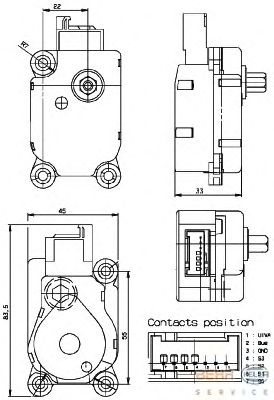Регулировочный элемент, смесительный клапан 6NW 351 329-651