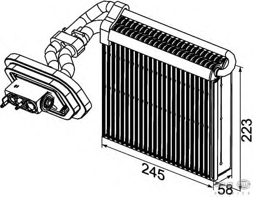 Evaporador, ar condicionado 8FV 351 331-021