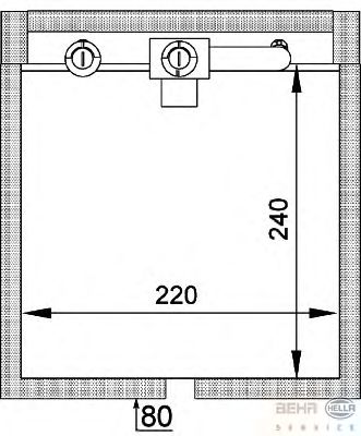 Evaporador, aire acondicionado 8FV 351 336-011