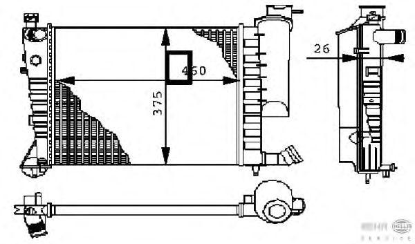 Radiador, refrigeración del motor 8MK 376 710-251