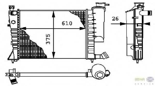 Radiator, engine cooling 8MK 376 712-614