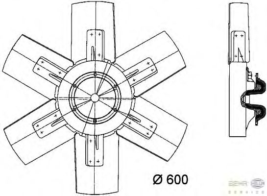 Ventilador, refrigeração do motor 8MV 376 730-261