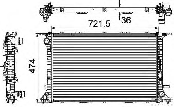 Radiateur, refroidissement du moteur 8MK 376 745-641