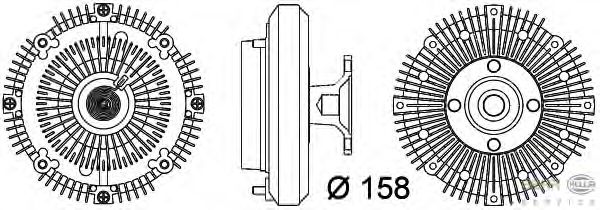 Koppeling, radiateurventilator 8MV 376 757-371