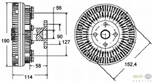 Embrayage, ventilateur de radiateur 8MV 376 758-551