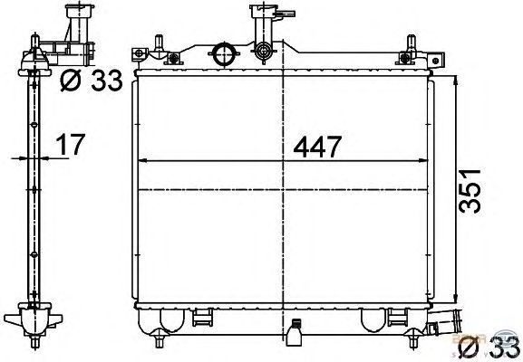 Radiator, motorkjøling 8MK 376 790-001