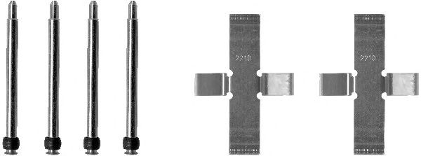Kit d'accessoires, plaquette de frein à disque 8DZ 355 202-161