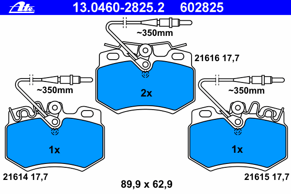 Kit de plaquettes de frein, frein à disque 13.0460-2825.2
