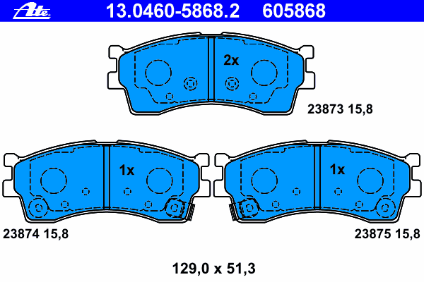Kit de plaquettes de frein, frein à disque 13.0460-5868.2