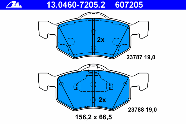 Brake Pad Set, disc brake 13.0460-7205.2