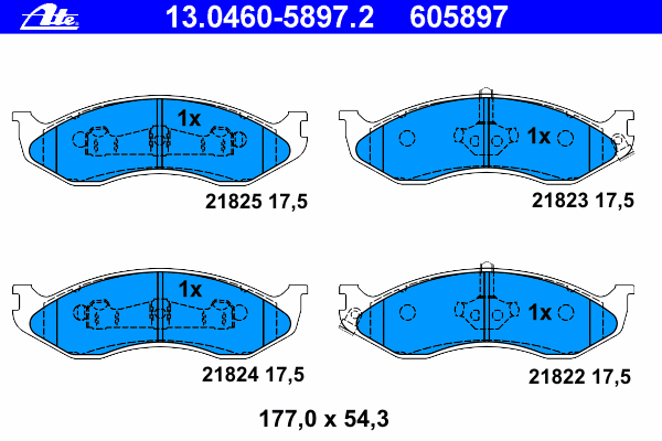 Brake Pad Set, disc brake 13.0460-5897.2