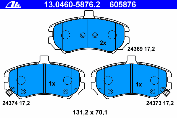Brake Pad Set, disc brake 13.0460-5876.2