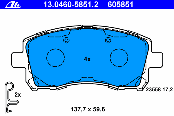 Kit de plaquettes de frein, frein à disque 13.0460-5851.2