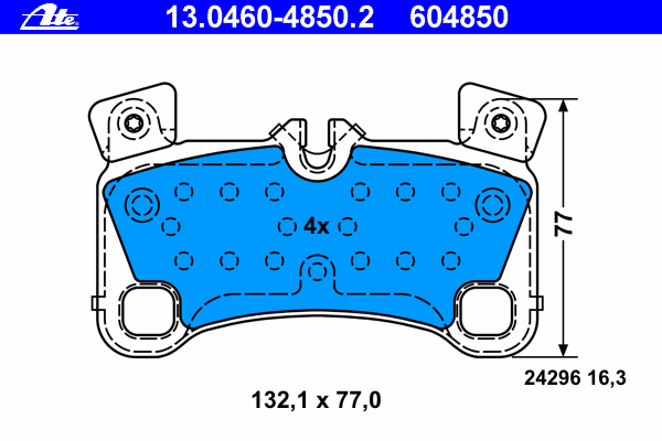 Kit de plaquettes de frein, frein à disque 13.0460-4850.2