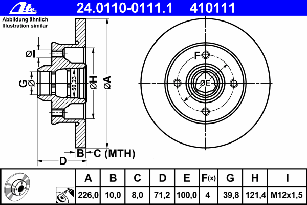Тормозной диск 24.0110-0111.1