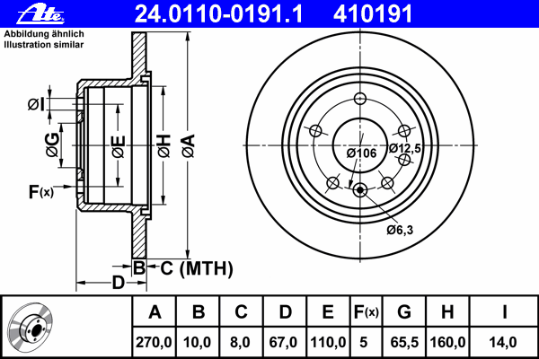 Тормозной диск 24.0110-0191.1