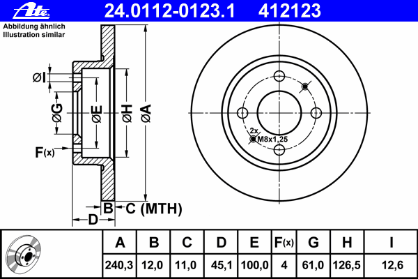 Тормозной диск 24.0112-0123.1