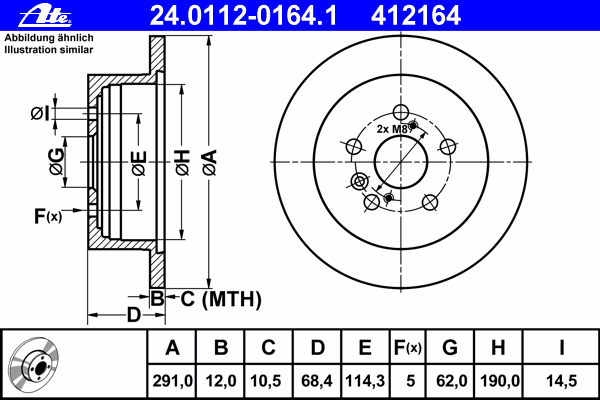 Тормозной диск 24.0112-0164.1