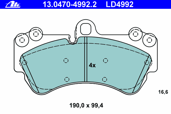 Brake Pad Set, disc brake 13.0470-4992.2