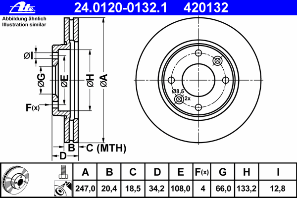 Тормозной диск 24.0120-0132.1