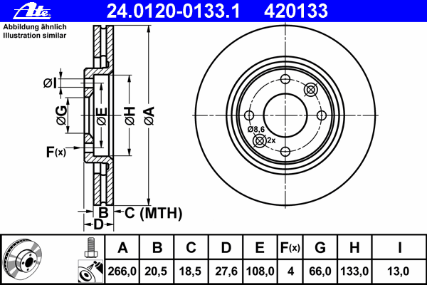 Тормозной диск 24.0120-0133.1