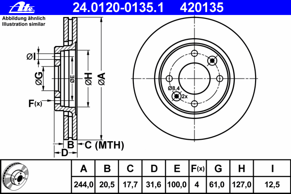 Тормозной диск 24.0120-0135.1
