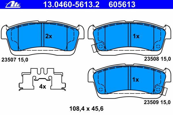 Kit de plaquettes de frein, frein à disque 13.0460-5613.2