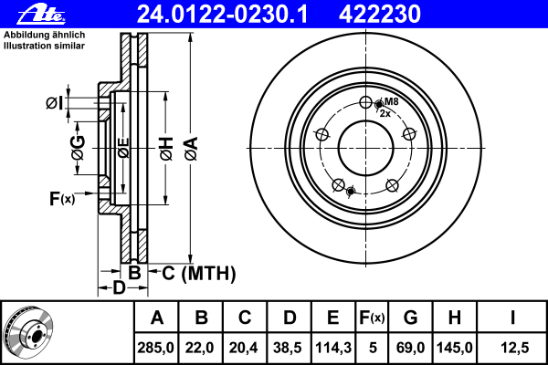 Тормозной диск 24.0122-0230.1