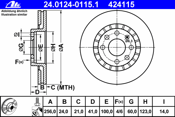 Тормозной диск 24.0124-0115.1