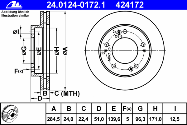 Тормозной диск 24.0124-0172.1