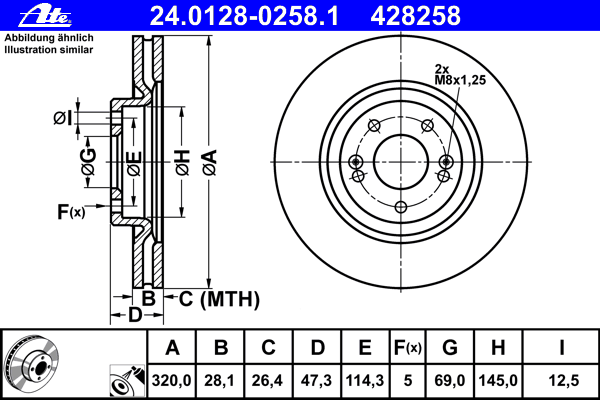Тормозной диск 24.0128-0258.1