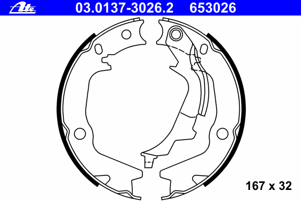 Комплект тормозных колодок, стояночная тормозная система 03.0137-3026.2