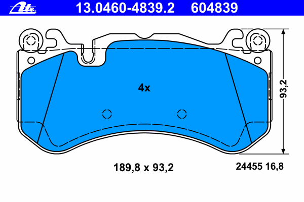 Kit de plaquettes de frein, frein à disque 13.0460-4839.2