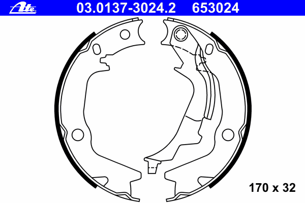 Комплект тормозных колодок, стояночная тормозная система 03.0137-3024.2