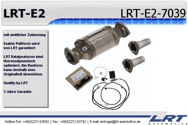 Kit de reequipamento, catalisador LRT-E2-7039