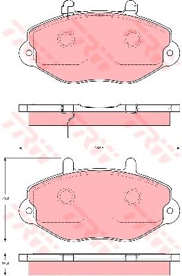 Комплект тормозных колодок, дисковый тормоз GDB1573