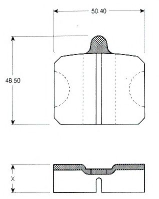 Комплект тормозных колодок, дисковый тормоз BLF206