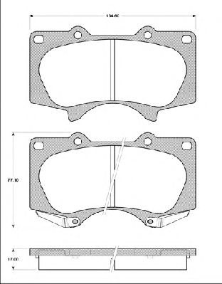 Brake Pad Set, disc brake BLF3109