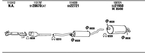Exhaust System FO75026
