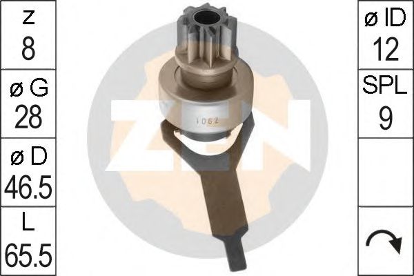Freewheel Gear, starter ZN1062