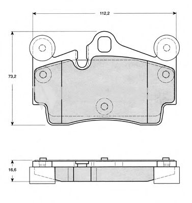 Комплект тормозных колодок, дисковый тормоз FB210643