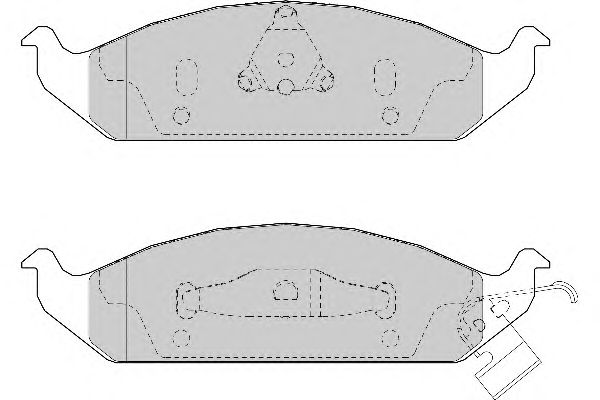 Комплект тормозных колодок, дисковый тормоз FD6972A