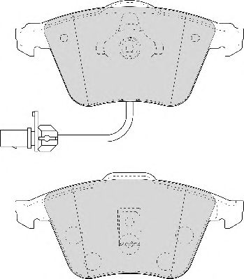 Комплект тормозных колодок, дисковый тормоз FD6862A